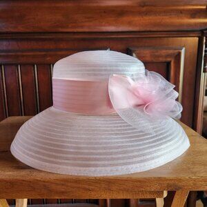 VTG Betmar Sheer Pink Hat with Bow